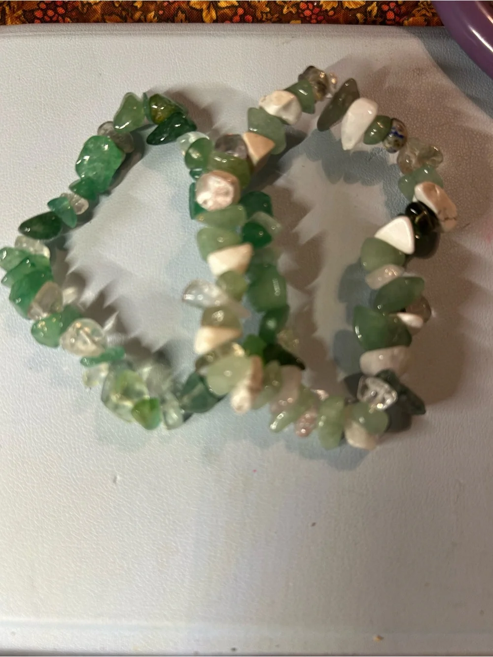 Bracelets Green Gemstone Chip Beaded Bracelet -